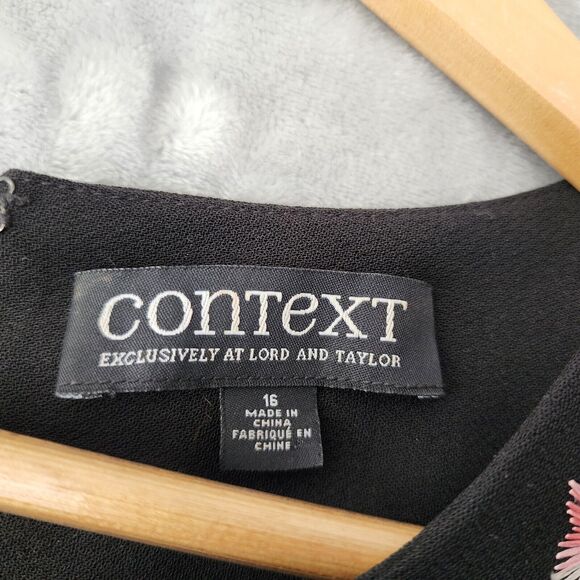 Lord & Taylor Black Dress with Colorful Floral Design - Picture 6 of 14